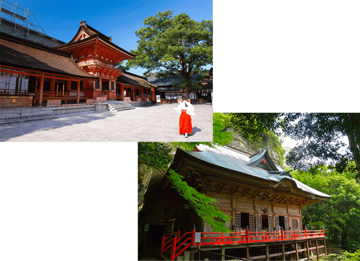 The region with gods of Shinto and Buddhism co-exist